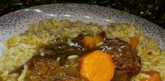 Μοσχάρι λεμονάτο με κάρυ