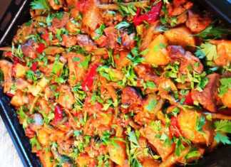 Χοιρινό με φασολάκια στο φούρνο