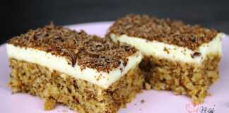 Κέικ με καρυδιά και κρέμα βανίλιας