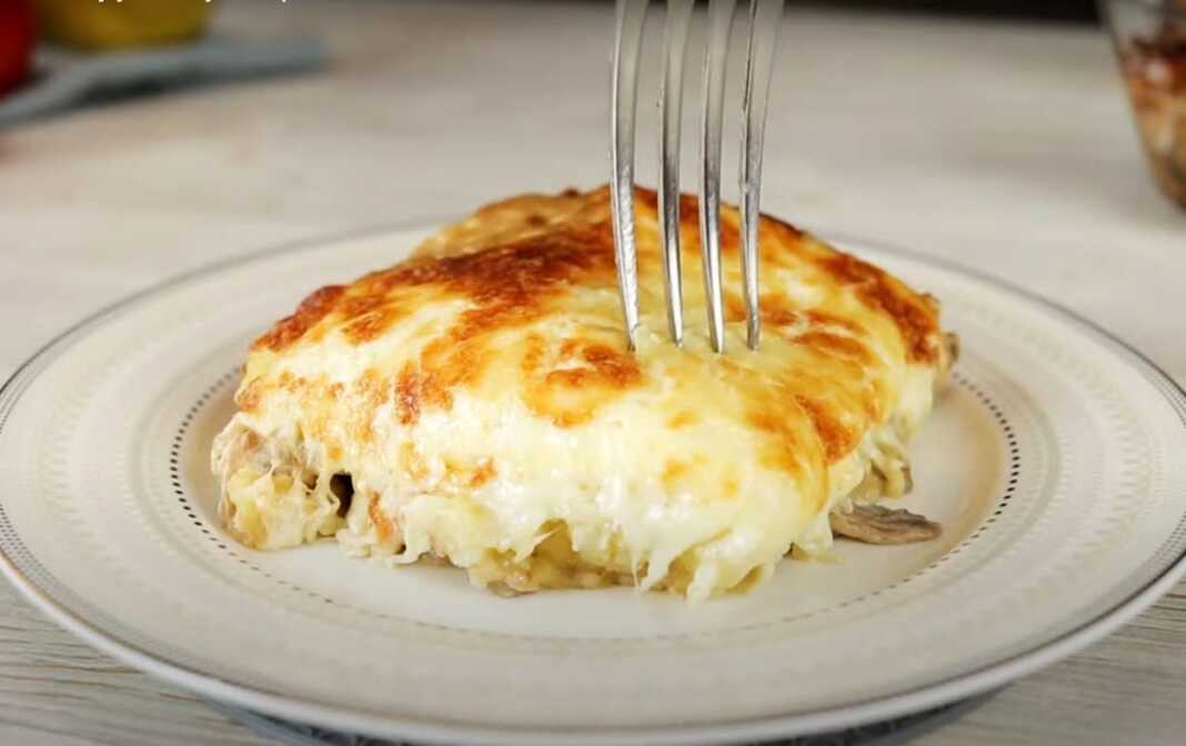 Κοτόπουλο με Μανιτάρια και Πατάτες Ογκρατέν