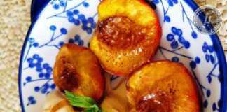 Ψητά Ροδάκια με μέλι και παγωτό