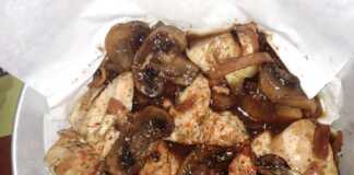 Τηγανιά Κοτόπουλο με μανιτάρια και μπαλσάμικο