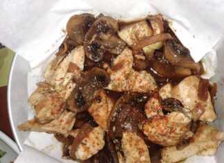 Τηγανιά Κοτόπουλο με μανιτάρια και μπαλσάμικο