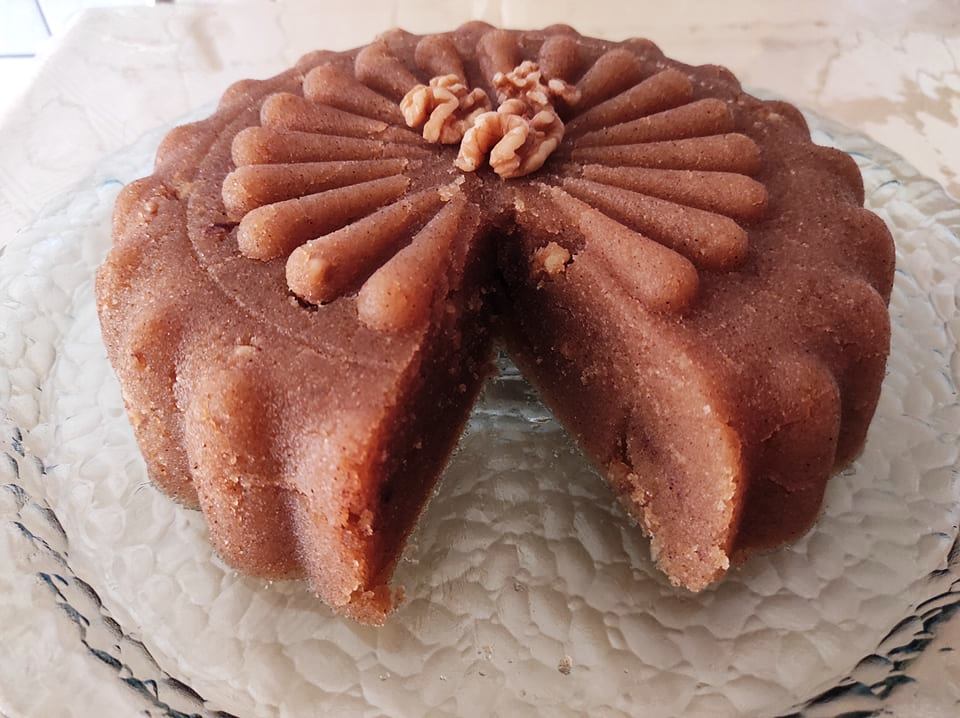 halvasSimigdali Σιμιγδαλένιος Χαλβάς με πορτοκάλι