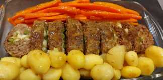 Ρολό κιμά με γέμιση μοτσαρέλα