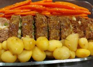 Ρολό κιμά με γέμιση μοτσαρέλα