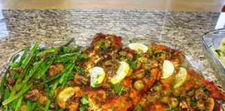 Κοτόπουλο με σπαρράγια και Ελιές