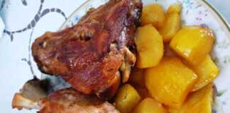 Κότσι χοιρινό με μέλι και μουστάρδα