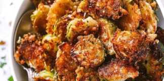 Ψητά Λαχανάκια Βρυξελλών με σκόρδο και παρμεζάνα