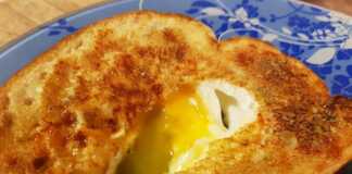 Αυγό σε φέτες φωμιού ή φέτες με αυγό