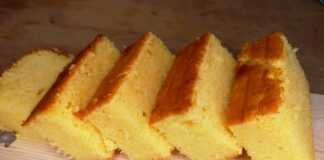 Κλασικό κέικ βουτύρου με χαμηλή γλυκύτητα (επίπεδο 65%). 