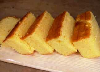 Κλασικό κέικ βουτύρου με χαμηλή γλυκύτητα (επίπεδο 65%). 