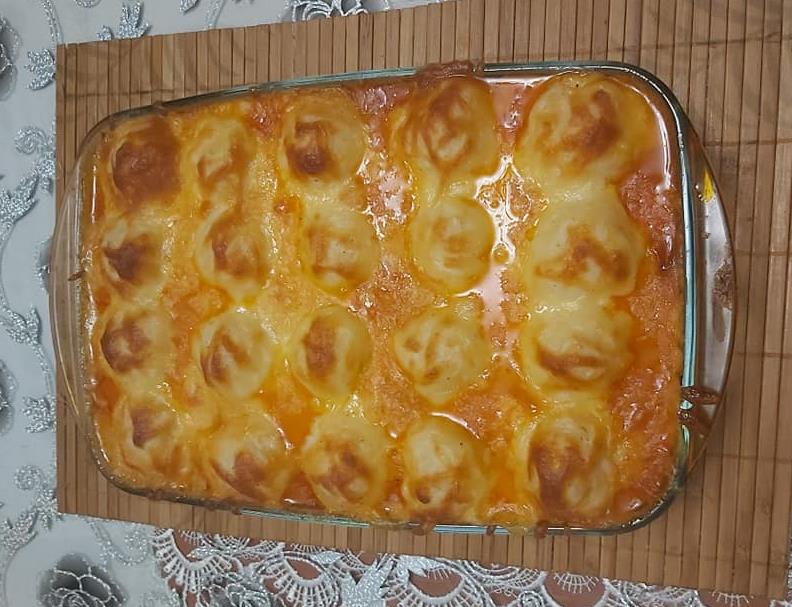 kotopouloPouresmpesamel Πουρές Πατάτας με φιλέτο κοτόπουλου και πιπεριές