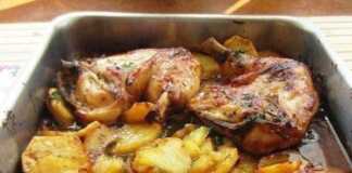 Κοτόπουλο με πατάτες στο φούρνο