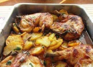 Κοτόπουλο με πατάτες στο φούρνο