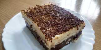 Μπισκοτογλυκό με 2 κρέμες και σοκολάτα