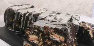 Πολύχρωμο Μωσαϊκό με γεμιστά μπισκότα (Vid) Πολύχρωμο Μωσαϊκό με γεμιστά μπισκότα