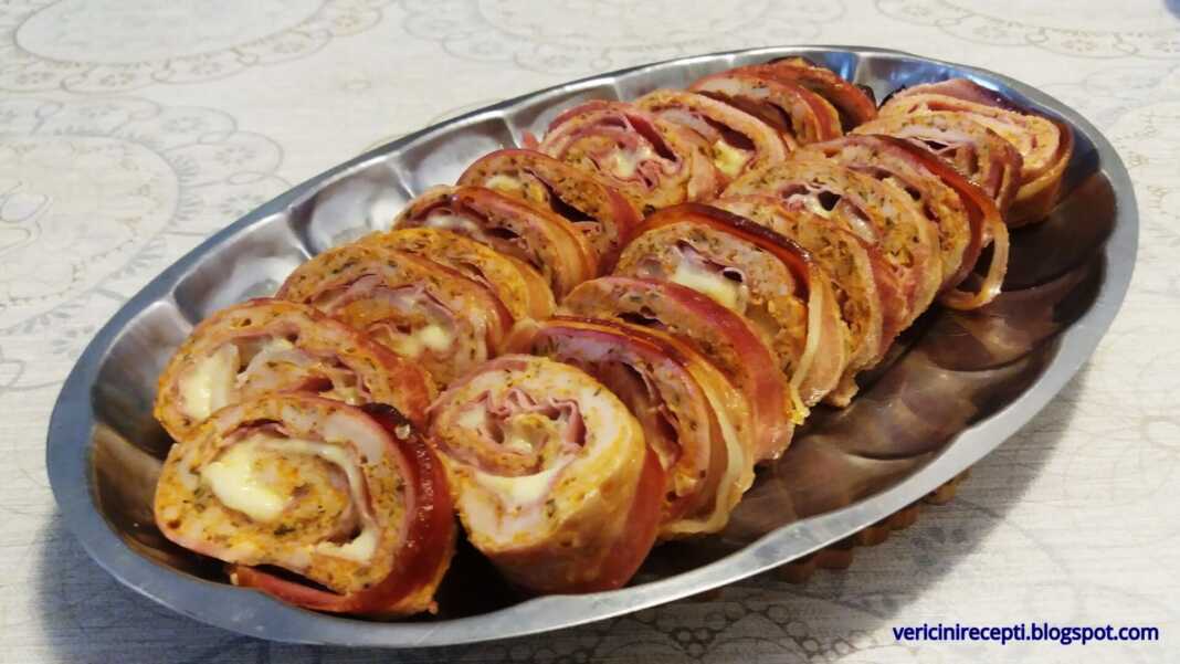 roloKotopouloMpeikon Ρολό με κοτόπουλο με μπέικον