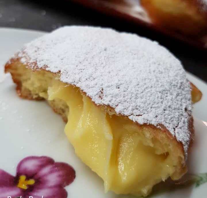 Ntonats krema lemoni1 Ντονατς με βελούδινη κρέμα λεμονιού