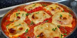 Γεμιστές πιπεριές με μανιτάρια και τυρί