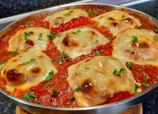 Γεμιστές πιπεριές με μανιτάρια και τυρί