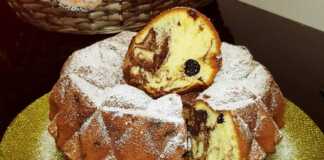 Κέικ με σοκολάτα και σταφίδες