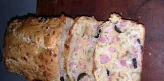 Κέικ με ελιές, μπεικον και τυρί