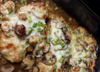 Κοτόπουλο με μανιτάρια και τυρί