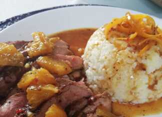 Πάπια με σάλτσα πορτοκαλιού και ρύζι!