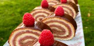 Ρολό με ζελέ βατόμουρο και γκανάζ