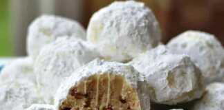 Ζύμη μπισκότου με καρύδι και ζάχαρη άχνη