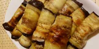 Ρολάκια Μελιτζάνας με τυρι