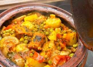 Χοιρινό με λαχανικά σε πήλινη κατσαρόλα