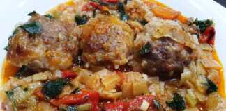 Κεφτέδες με πράσα στο φούρνο