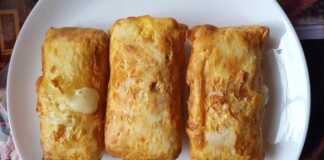 Κίτρινο τυρί ψημένο σε τηγάνι