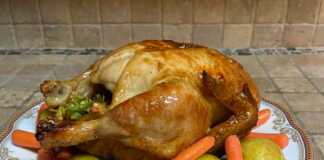 Τραγανό ψημένο κοτόπουλο σε άλμη