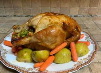 Τραγανό ψημένο κοτόπουλο σε άλμη