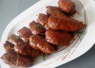 Ρολάκια Μοσχαρίσια σε κόκκινη σάλτσα