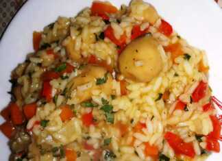 Πιλάφι ρυζιού με λαχανικά και μανιτάρια