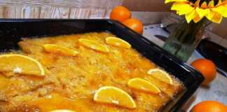 Σιροπιαστή πορτοκαλόπιτα