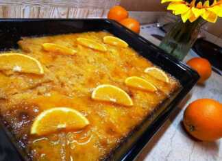 Σιροπιαστή πορτοκαλόπιτα