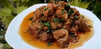 Χοιρινή τηγανιά με πράσο