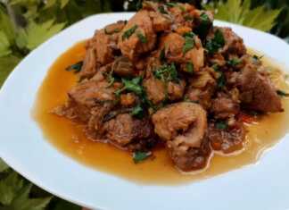 Χοιρινή τηγανιά με πράσο