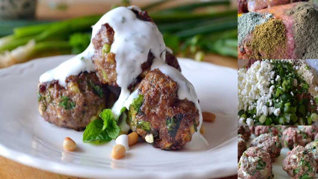 Κεφτεδάκια αναμεικτα με σάλτσα γιαουρτιού