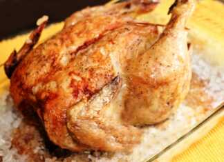 Κοτόπουλο ψητό σε αλάτι