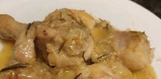 Κοτόπουλο με λευκό κρασί