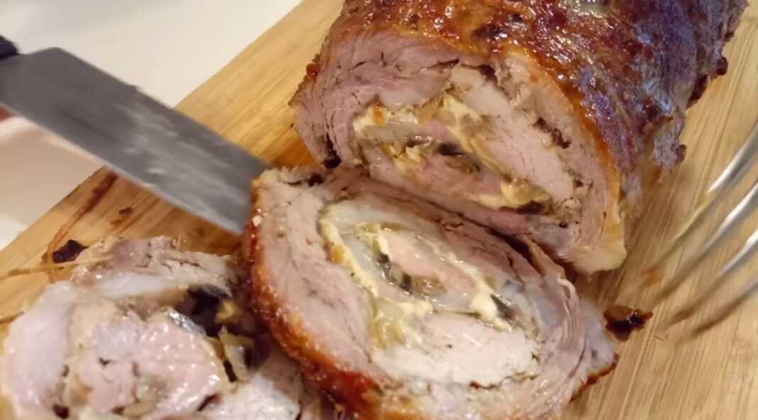 Ρολό Χοιρινό με μανιτάρια
