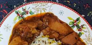 Κοκκινιστό κρέας με κυδώνια