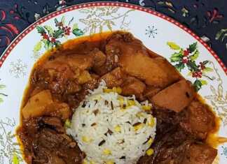 Κοκκινιστό κρέας με κυδώνια