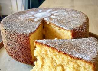 Κέικ Παντεσπάνι με γιαούρτι & λεμόνι